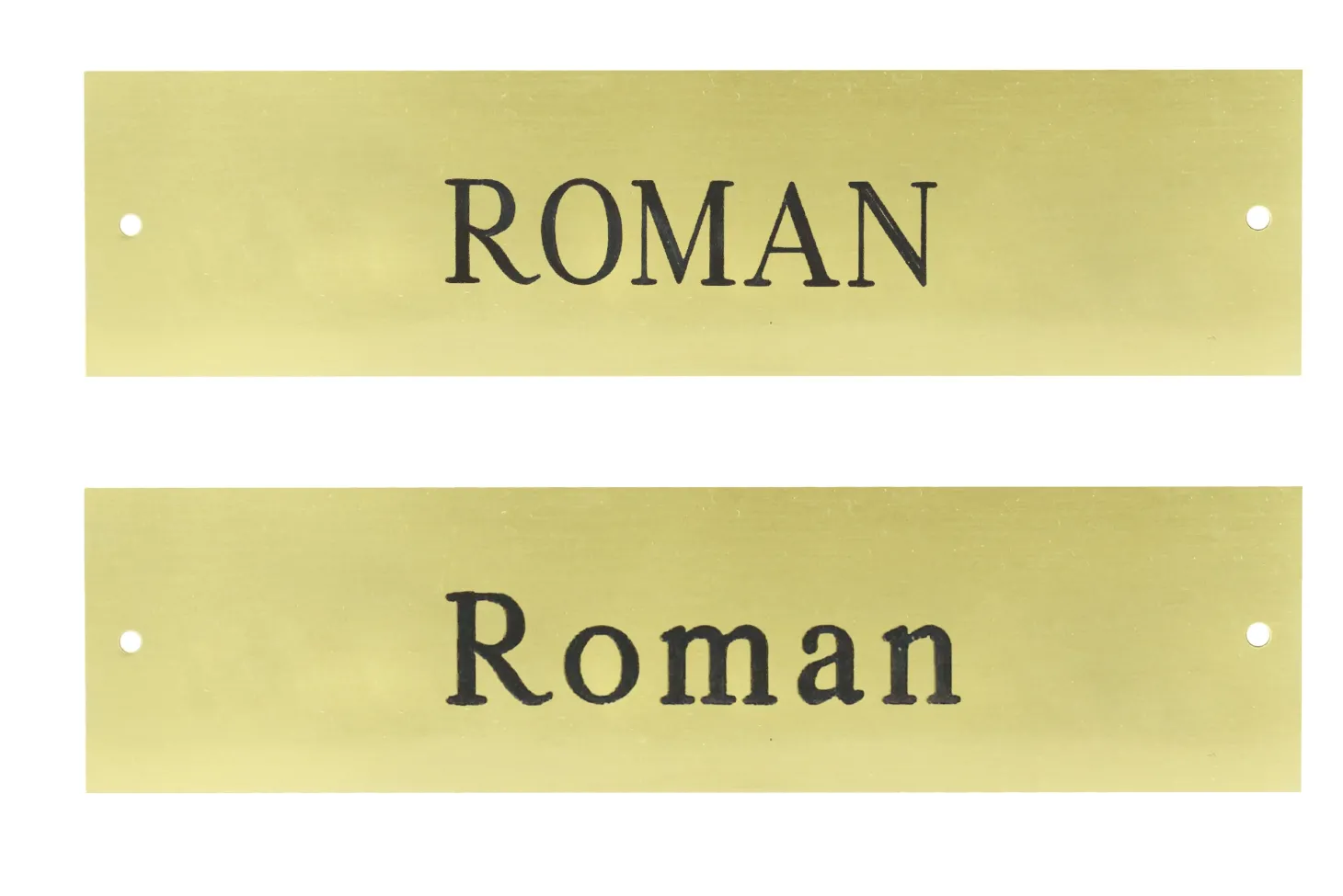 Brass Halter Nameplate - 3 lines