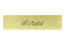 Brass Halter Nameplate - 3 lines