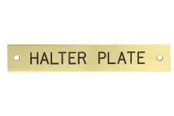 Brass Halter Nameplate - 3 lines