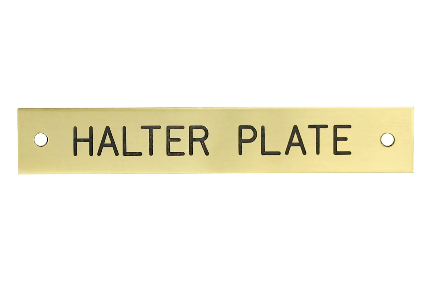 Brass Halter Nameplate - 3 lines