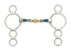Centaur® Blue Steel Double-Jointed Disc 3-Ring Gag Bit