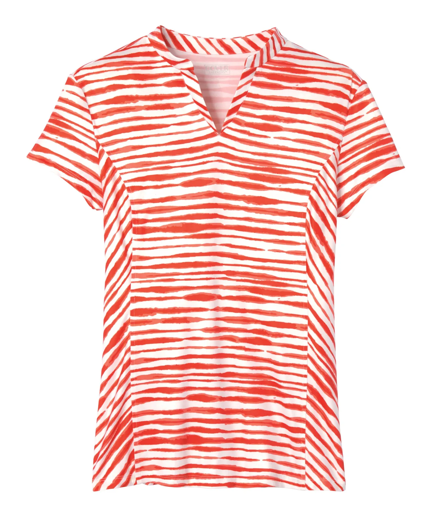 Dover Saddlery® Ladies’ Notch-V Stripe Short Sleeve Shirt