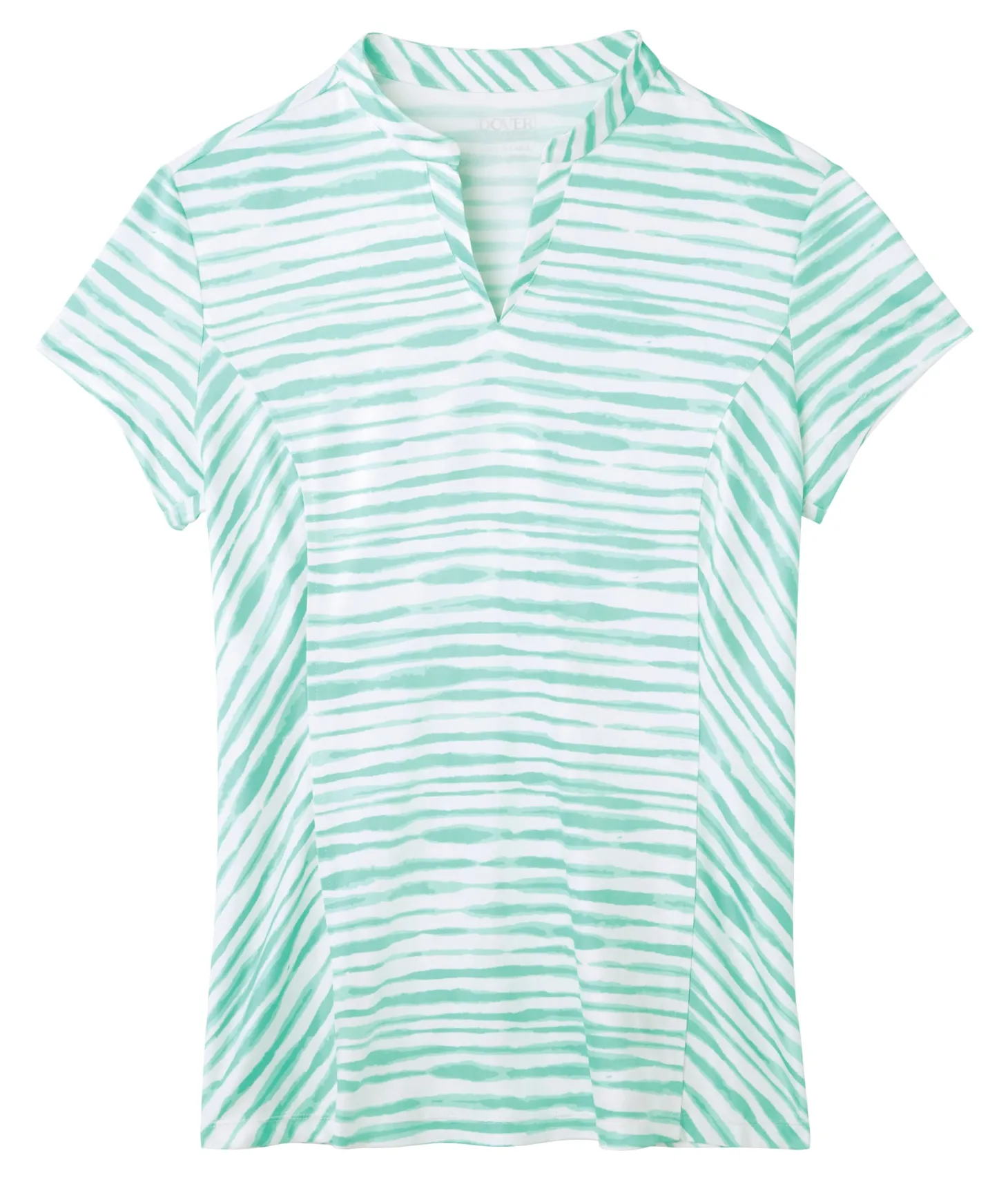Dover Saddlery® Ladies’ Notch-V Stripe Short Sleeve Shirt