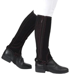 Dublin® Children's Easy-Care Contrast Stitch Half Chaps