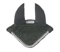 Equine Couture™ Fly Bonnet with Piping and Crystals