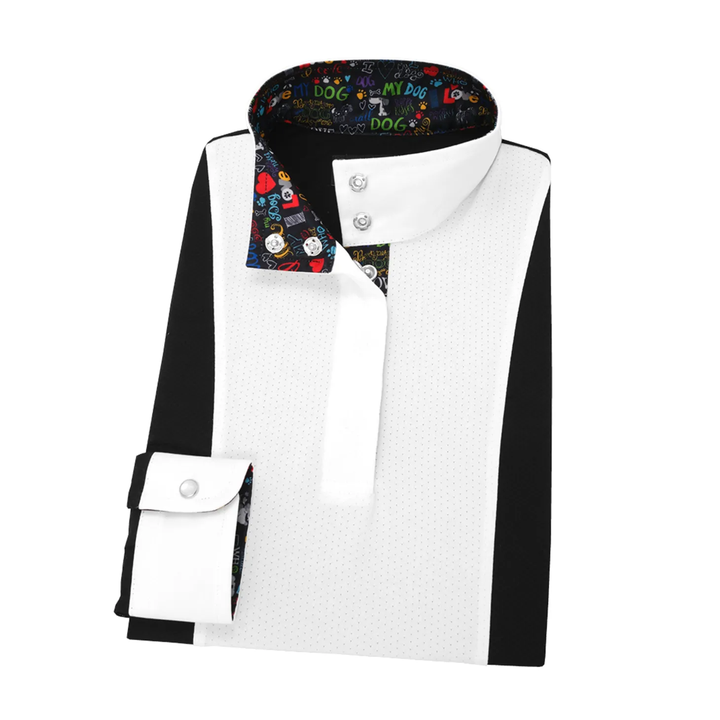 Essex Classics Danny & Ron’s Girls’ “I Love My Dog” Luna Performance Long Sleeve Show Shirt