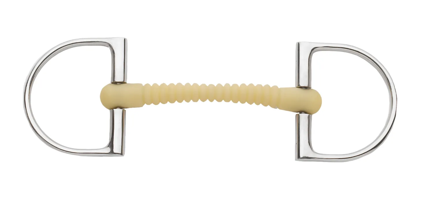 Happy Mouth Bits® King Hunter D-Ring Pro Ribbed Mullen Mouth Bit