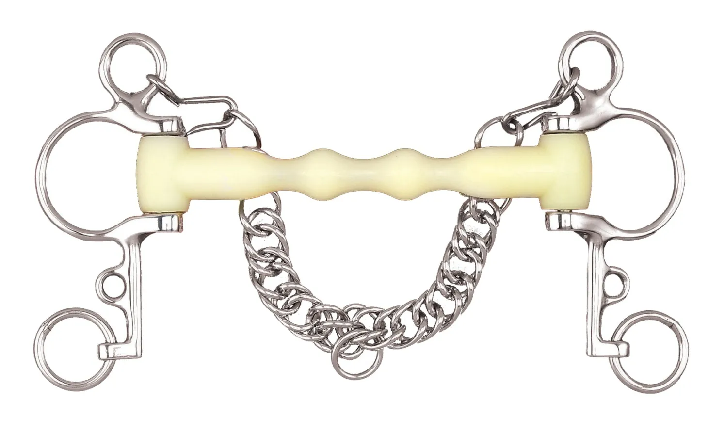 Happy Mouth Bits® Shaped Mullen Mouth Short Shank Pelham Bit