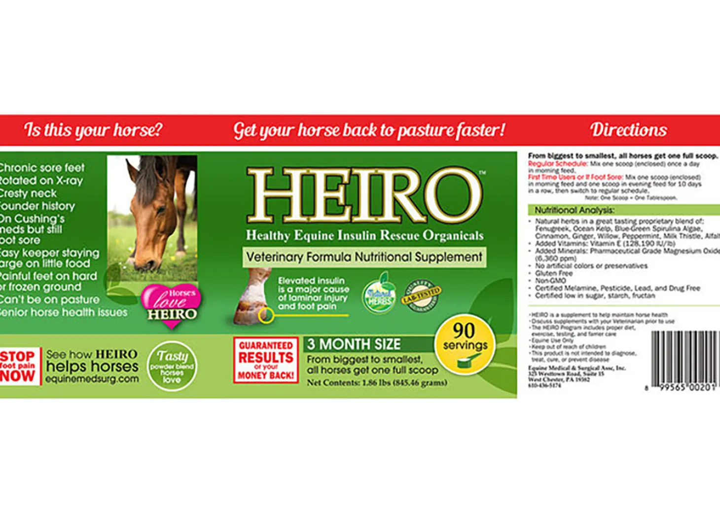 Heiro™ Healthy Equine Insulin Rescue Organical