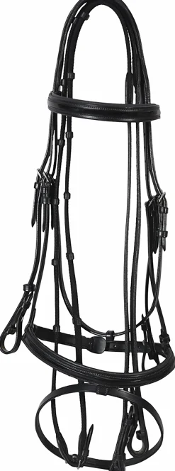 Henri de Rivel Piaffe Mono Crown Bridle with Flash Noseband & Patent Leather