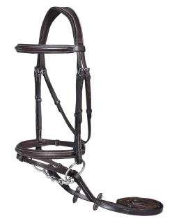Henri de Rivel Pro Plain Raised Bridle with Flash & Rubber Reins