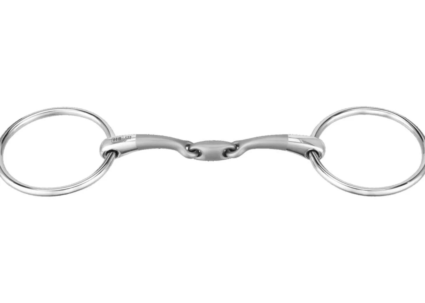 Herm Sprenger® Satinox Double-Jointed Loose Ring Snaffle Bit with 14mm Mouth/70mm Rings