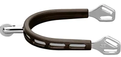 Herm Sprenger® Ultra Fit Brown Grip Small Round Rowel Spurs