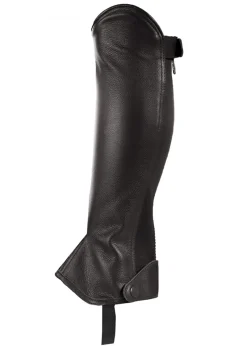 Horze Leather Half Chaps with Elastic