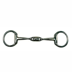 Metalab Double-Jointed Bradoon with Oval Link Eggbutt Snaffle-14mm