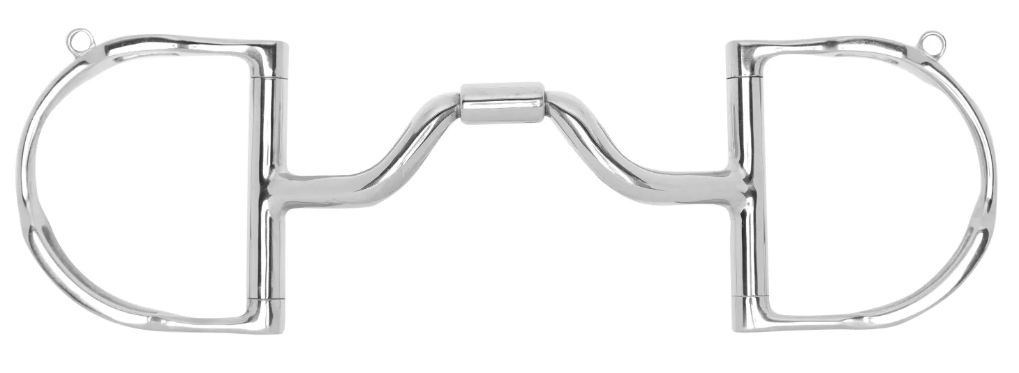 Myler® Ported Barrel Medium English D-Ring MB 33 with Hooks