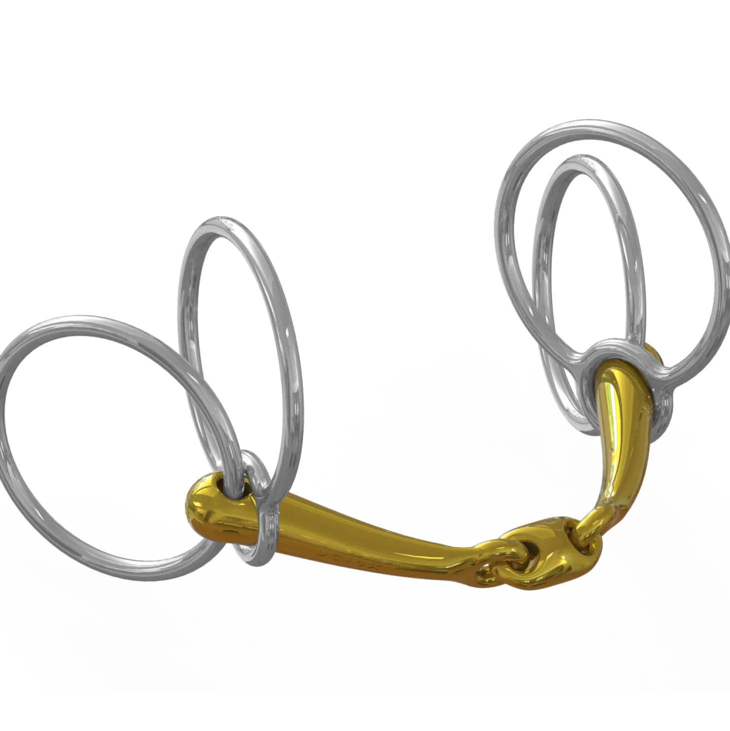Neue Schule Tranz Angled Lozenge Jumpers' Choice Double-Ring Bit - 16 mm mouth; 60 mm rings