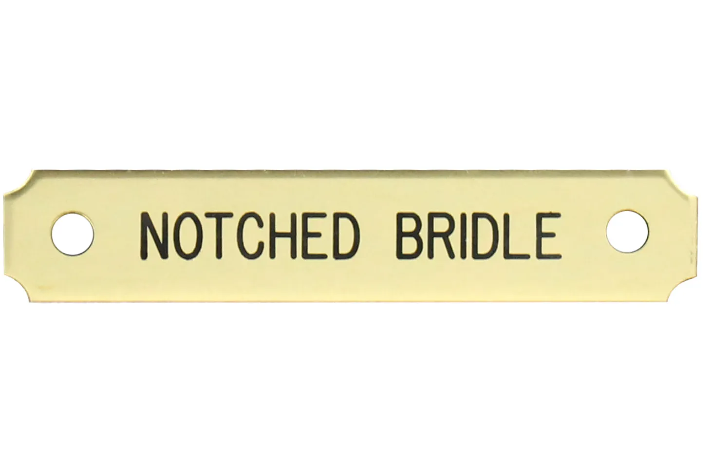 Notched Corner Bridle Nameplate