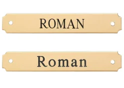 Notched Corner Halter Nameplate - 1 or 2 lines