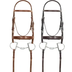 Pessoa® Pro Fancy-Stitched Wide Nose Bridle