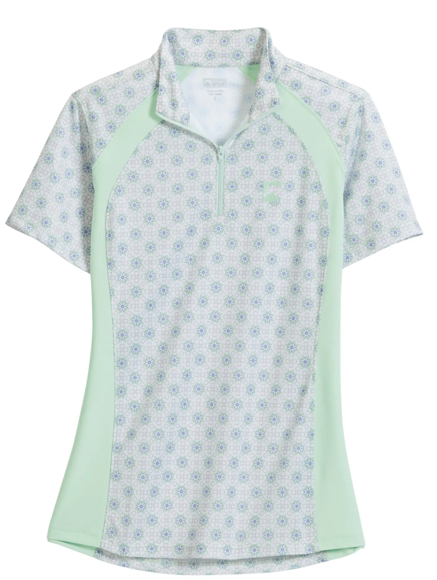 Riding Sport™ Ladies’ Airflow Quarter-Zip Print Short Sleeve Shirt