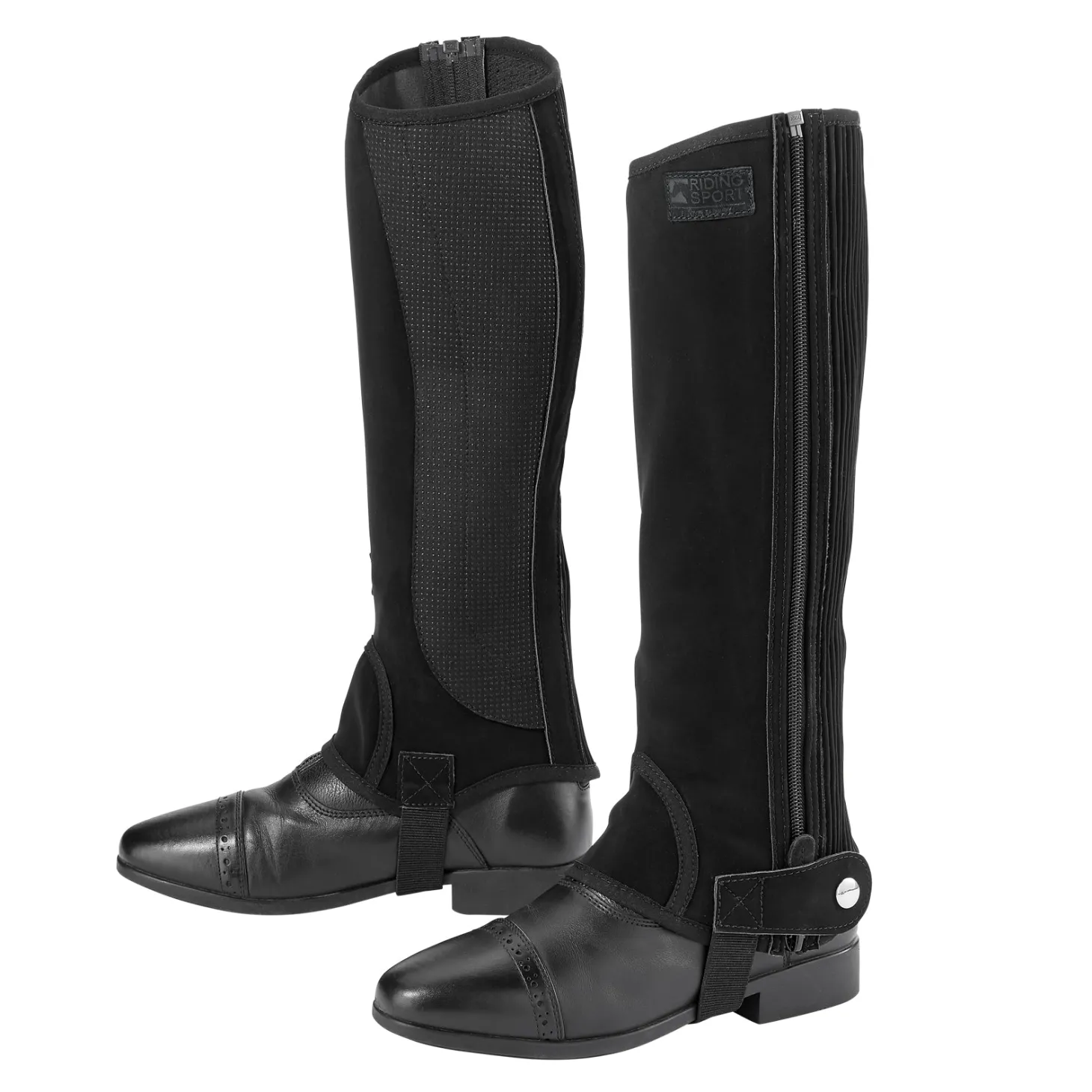 Riding Sport™ Adults’ Synthetic Suede Half Chaps with Silicone Grip Patches