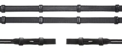 Schockemöhle Rolled Leather Rubber-Lined Reins with Stops