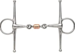 Shires Full Cheek Snaffle with Copper Roller