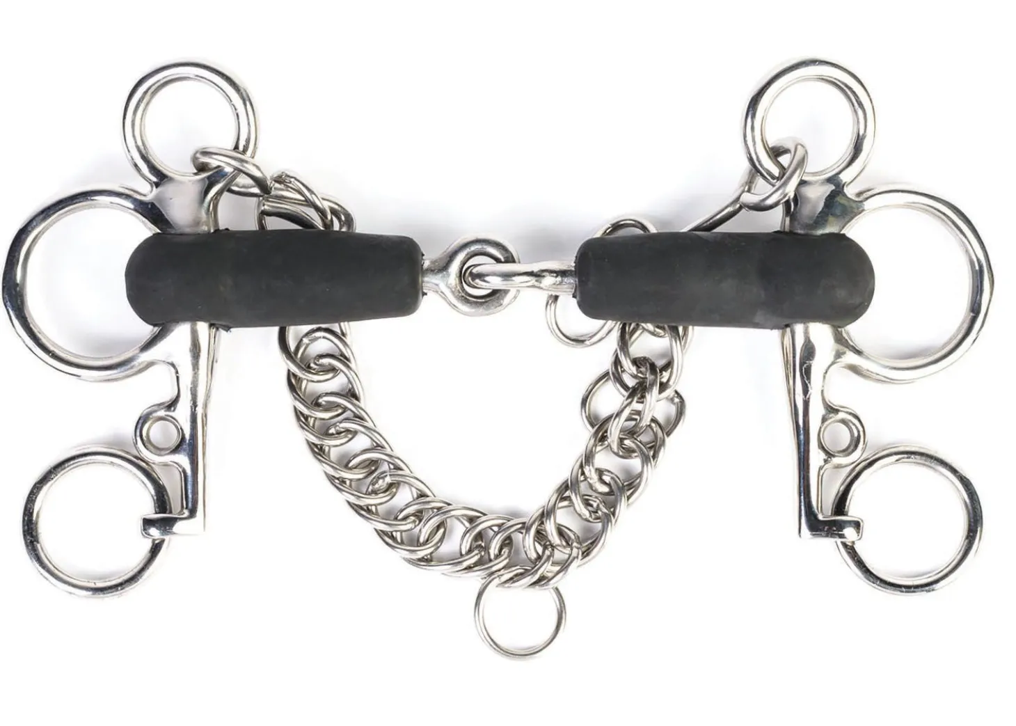 Shires Jointed Short Shank Rubber Pelham Bit