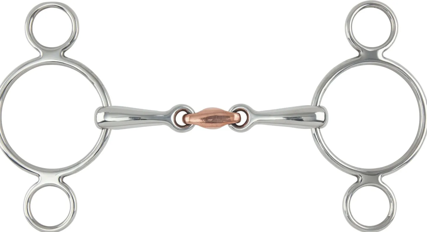 Shires Two-Ring Copper Lozenge Gag Bit