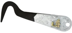 Showman® Brown Steel & Engraved Silver Hoof Pick