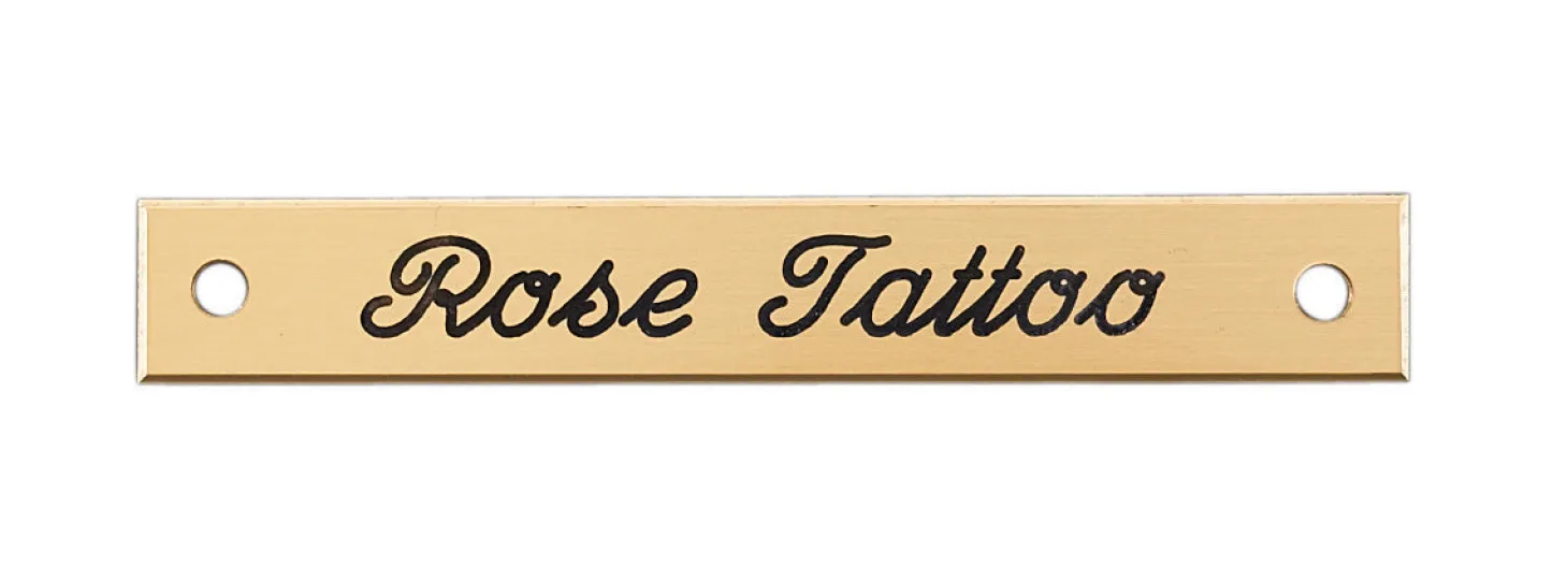 Small Beveled Edge Halter Nameplate