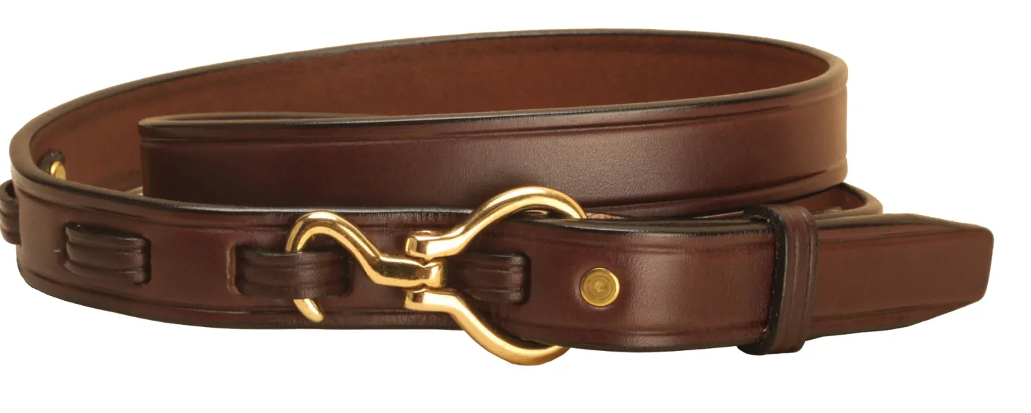Tory Leather 1 1/2" Belt with Nickel Snaffle Bits