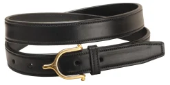 Tory Leather 1" Brass Spur Buckle Belt