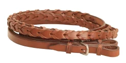 Tory Leather Company 5/8" x 60" Laced Reins with Buckle Bit Ends