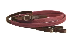 Tory Leather Company Rubber Grip Leather Reins with Buckle Ends