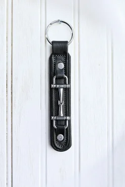 Tory Leather Snaffle Bit Padded Leather Key Chain